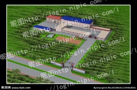 小型农场乡间院落效果图