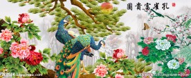 孔雀牡丹图