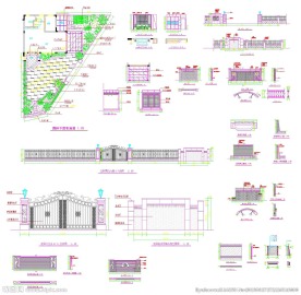 大门建筑施工CAD图纸