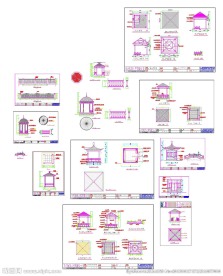 亭子建筑CAD图纸