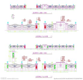 别野大门设计CAD图