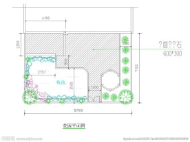 别墅后院布置CAD图纸