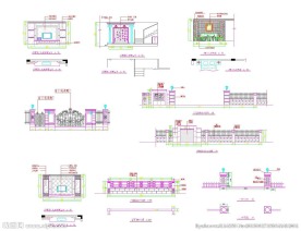 大门墙体施工图
