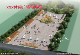 新农村休闲广场模型贴图psd全