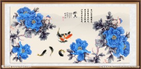 花开富贵九鱼图