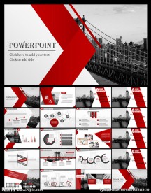 动态红色商务汇报PPT模板
