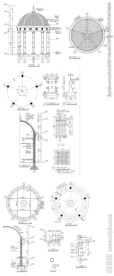 欧式亭子建筑CAD图