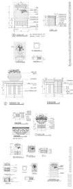 柱墩花池花钵大样CAD图