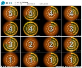 黄色舞台演出LED倒计时视频