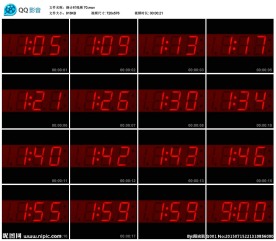 秒表式倒计时LED视频素材