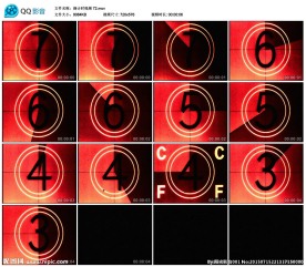 红色舞台演出LED倒计时视频