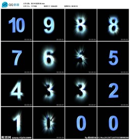 舞台演出LED大屏幕倒计时素材