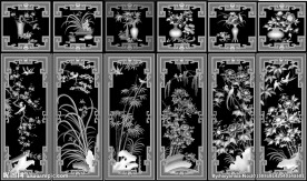 梅兰竹菊荷牡丹