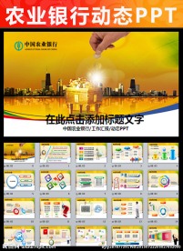 农业银行农行金融理财信贷PPT