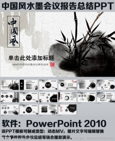 中国风水墨会议报告总结PPT