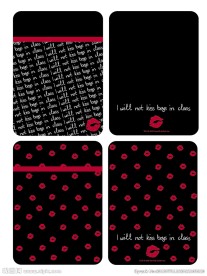 中性唇印本子封面