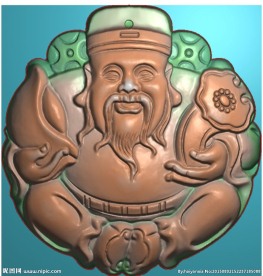 财神玉雕挂件
