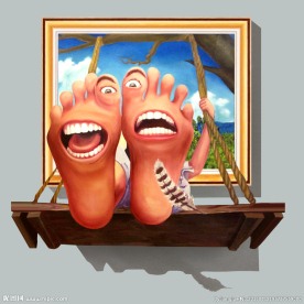 香港脚3D立体画