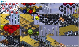 怪异多物体led动态背景素材