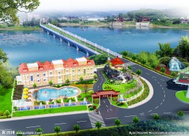 园区景观旅游度假山庄