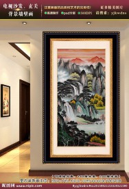 玄关聚财风水画