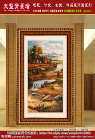 乡村田园风景油画