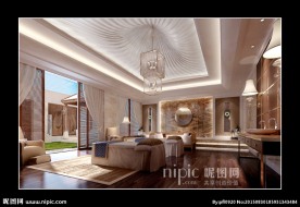 现代时尚酒店会客厅