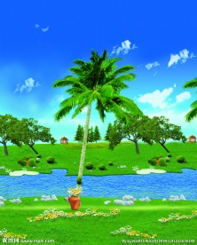 山水画 分层源文件