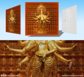 佛像浅浮雕3D模型（skp）