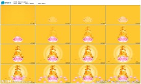 莲花佛像闪光片头佛家LED背景