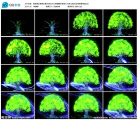 生长树蝴蝶草原蓝天大树LED视