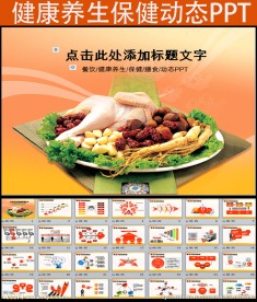 动态健康养生保健PPT模板