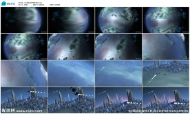 地球3维空间立体LED背景素材