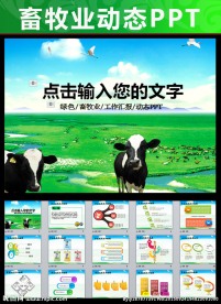 养殖畜牧业农场新农村奶牛PPT