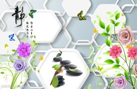 3D电视背景墙纸