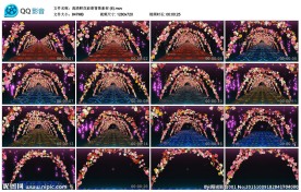 鲜花前景背景鲜花拱门婚礼LED