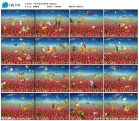 蝴蝶花海歌舞婚礼喜庆LED背景