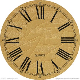 裂纹底罗马字钟面