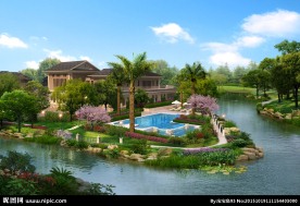 别墅园林效果图