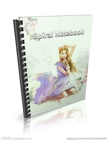 少女卡通插画笔记本封面设计平面