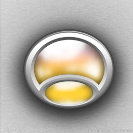 精致黄色金属炫彩按钮