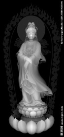 观音灰度图