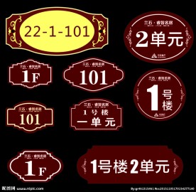 地产门牌 门牌样式