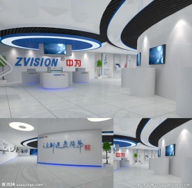 企业展厅设计效果图图片