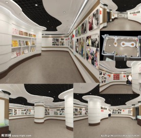 企业展厅设计效果图图片