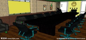 大会议室室内草图大师SU模型