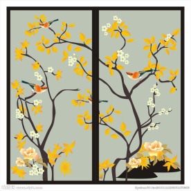 花鸟移门