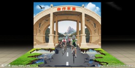 自行车比赛3D画