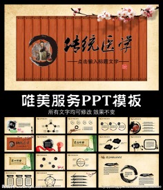 卷轴开张动画中医中药PPT模板