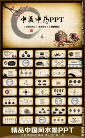 复古中国风中医中药PPT模板